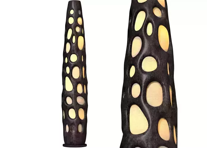 Modern designer floor lamp honeycomb Eco Sculptural Morel 