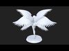 Graceful Angel Statue with Wings High-Detail 3D print model_1