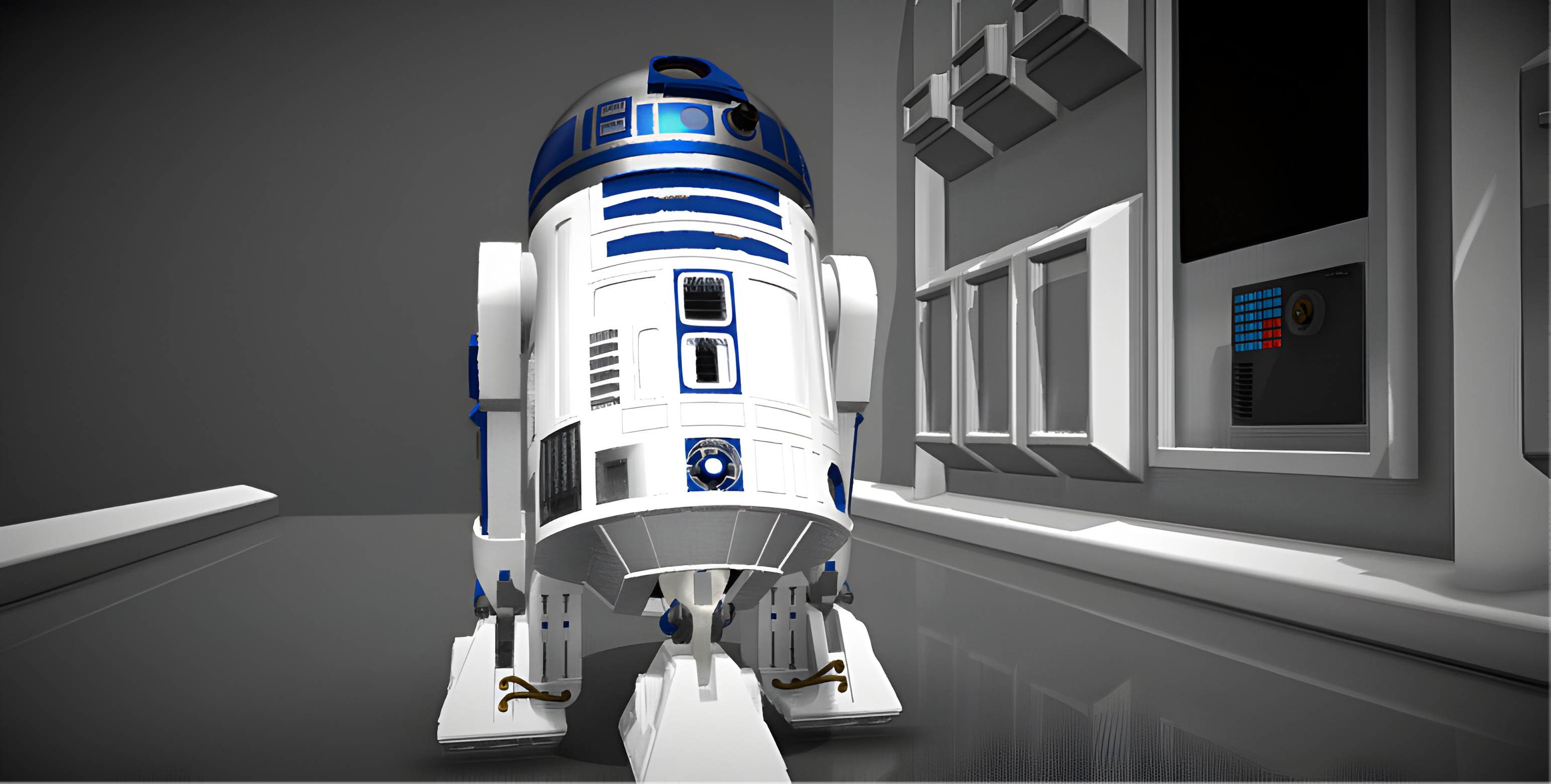 R2-D2 Droid 3D Model Low-poly 3D model_7