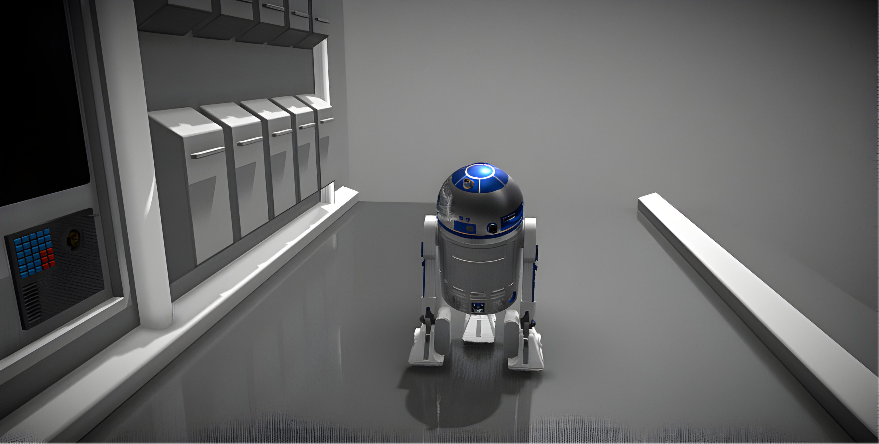 R2-D2 Droid 3D Model Low-poly 3D model_2