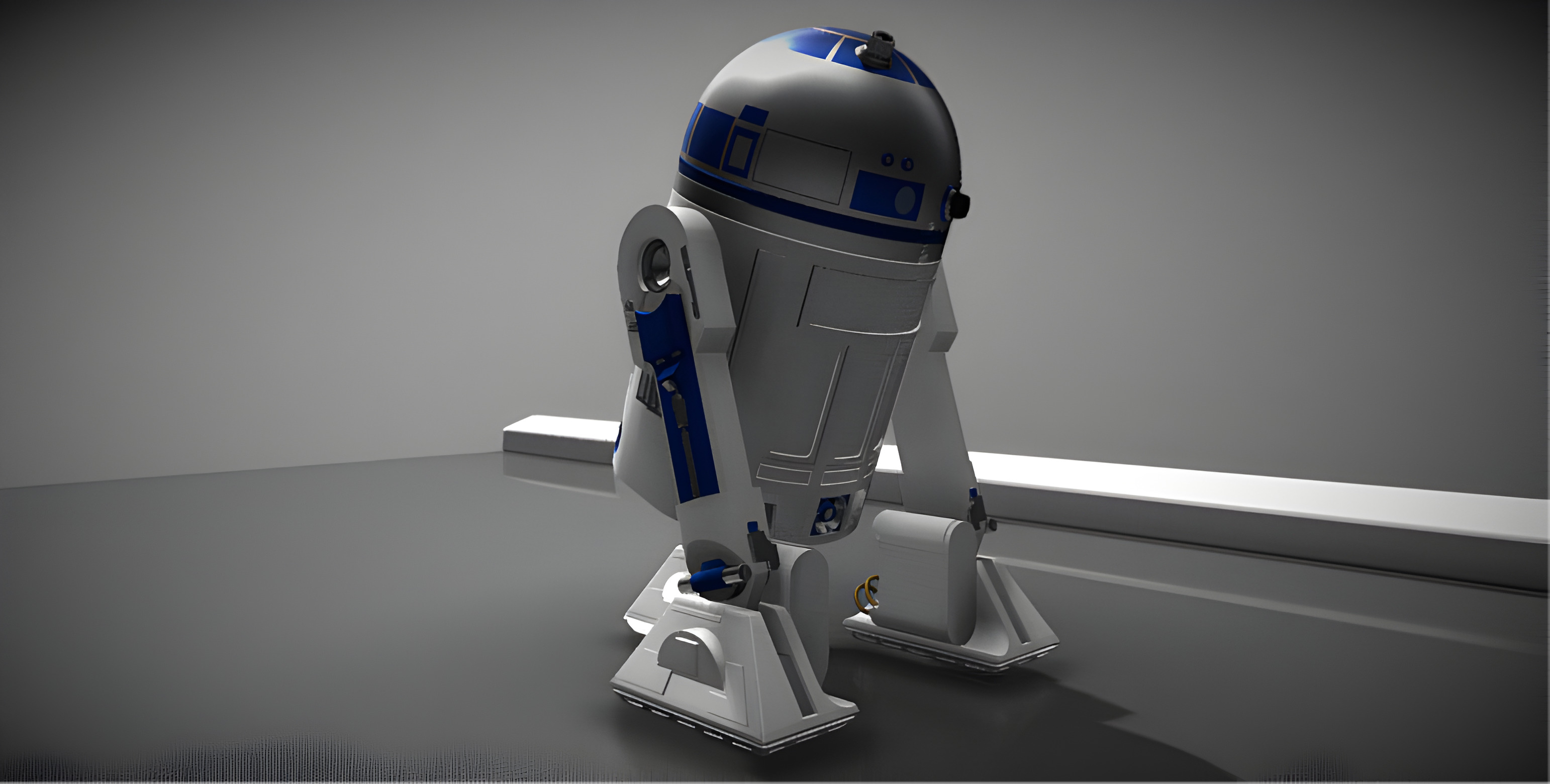 R2-D2 Droid 3D Model Low-poly 3D model_3