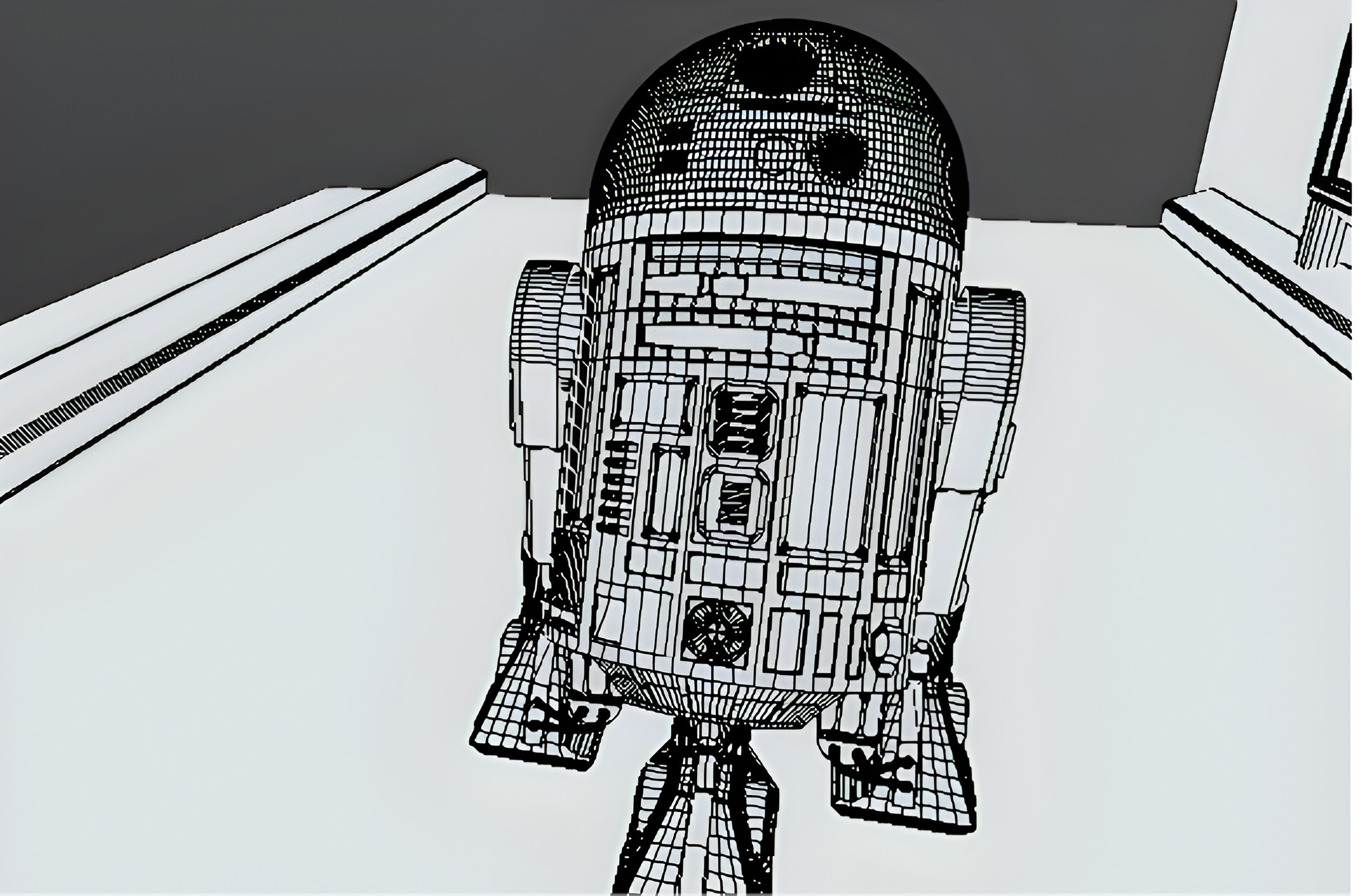 R2-D2 Droid 3D Model Low-poly 3D model_14