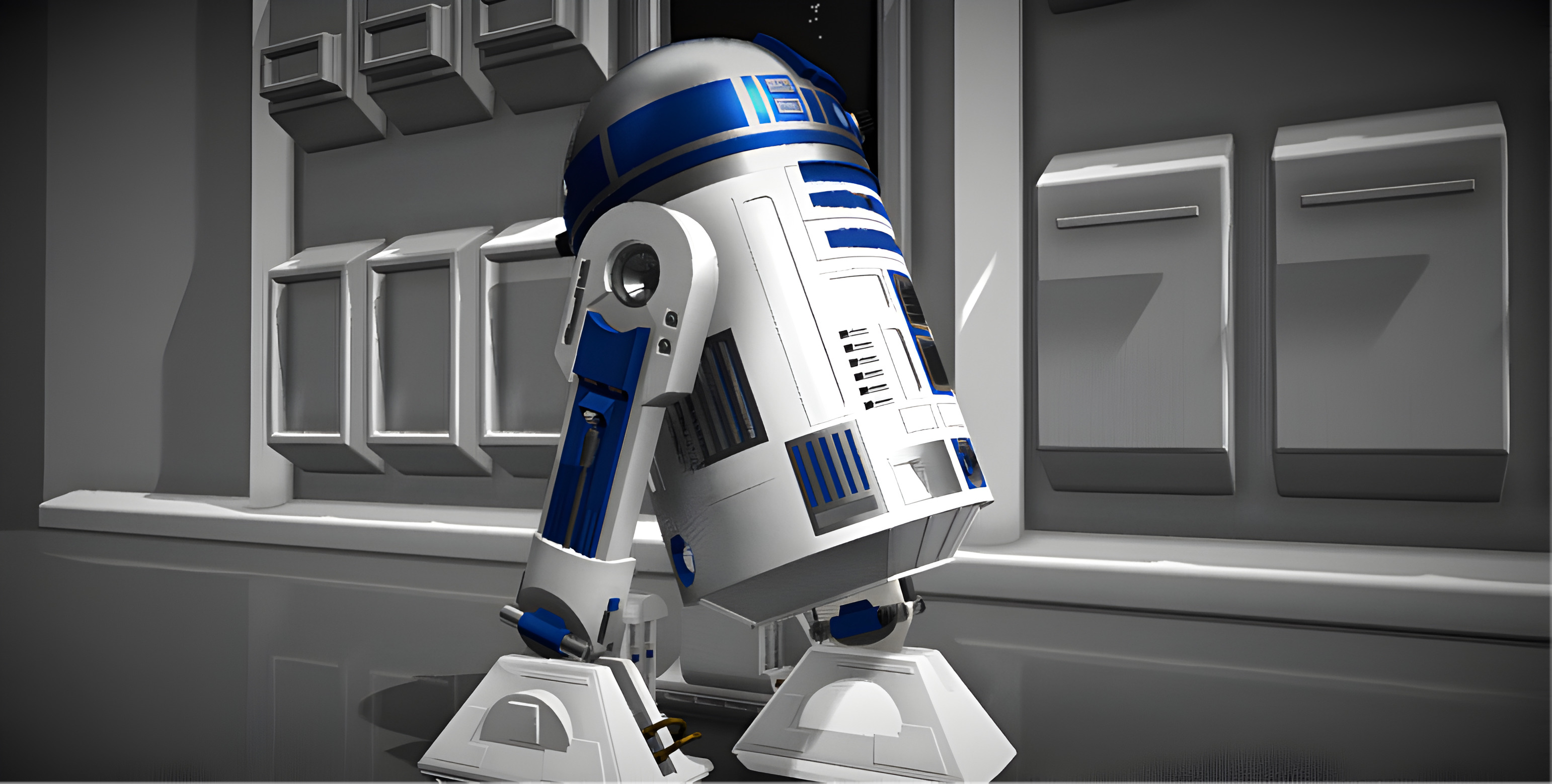 R2-D2 Droid 3D Model Low-poly 3D model_8