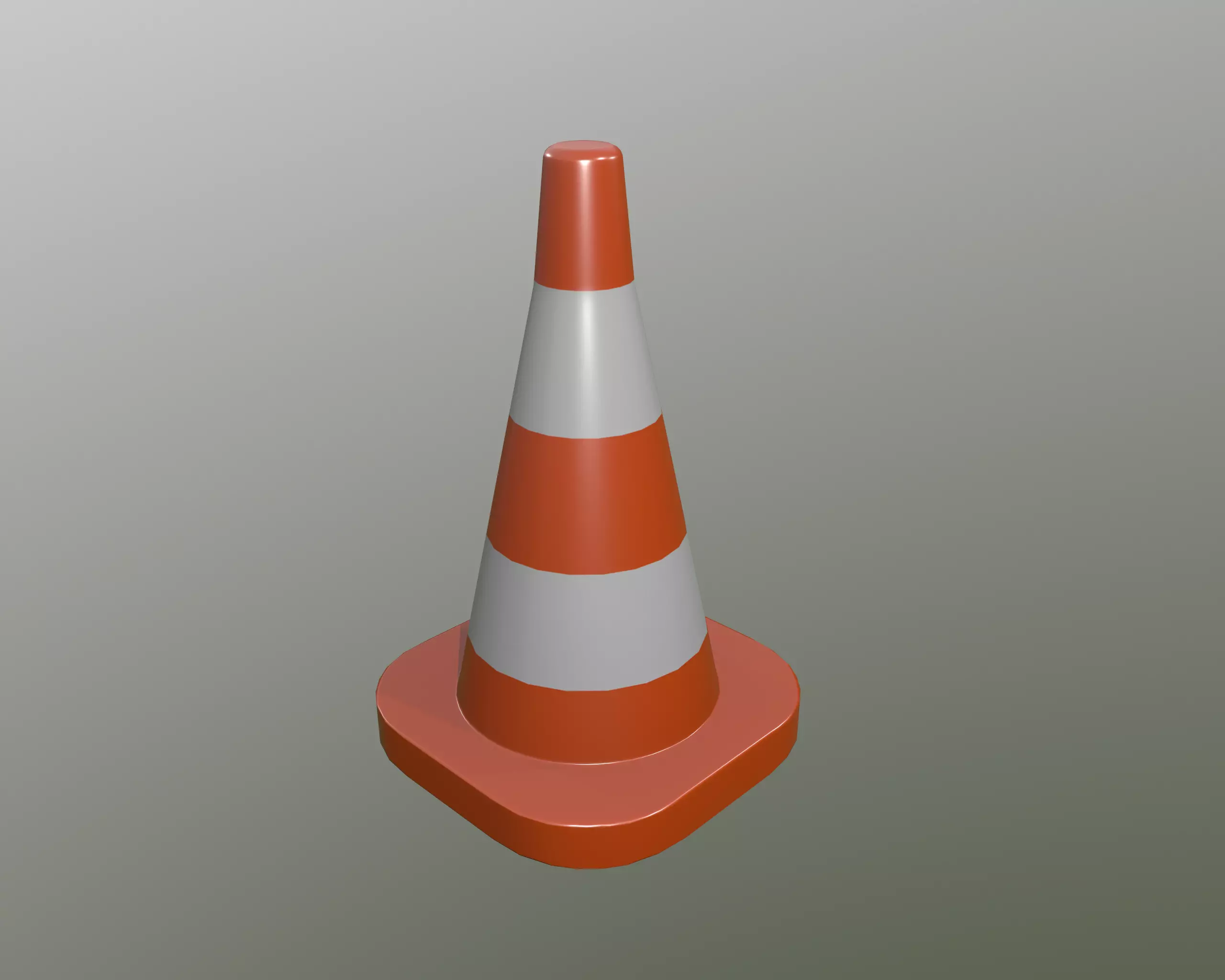 Traffic cone 3D low poly model Free low-poly 3D model_0