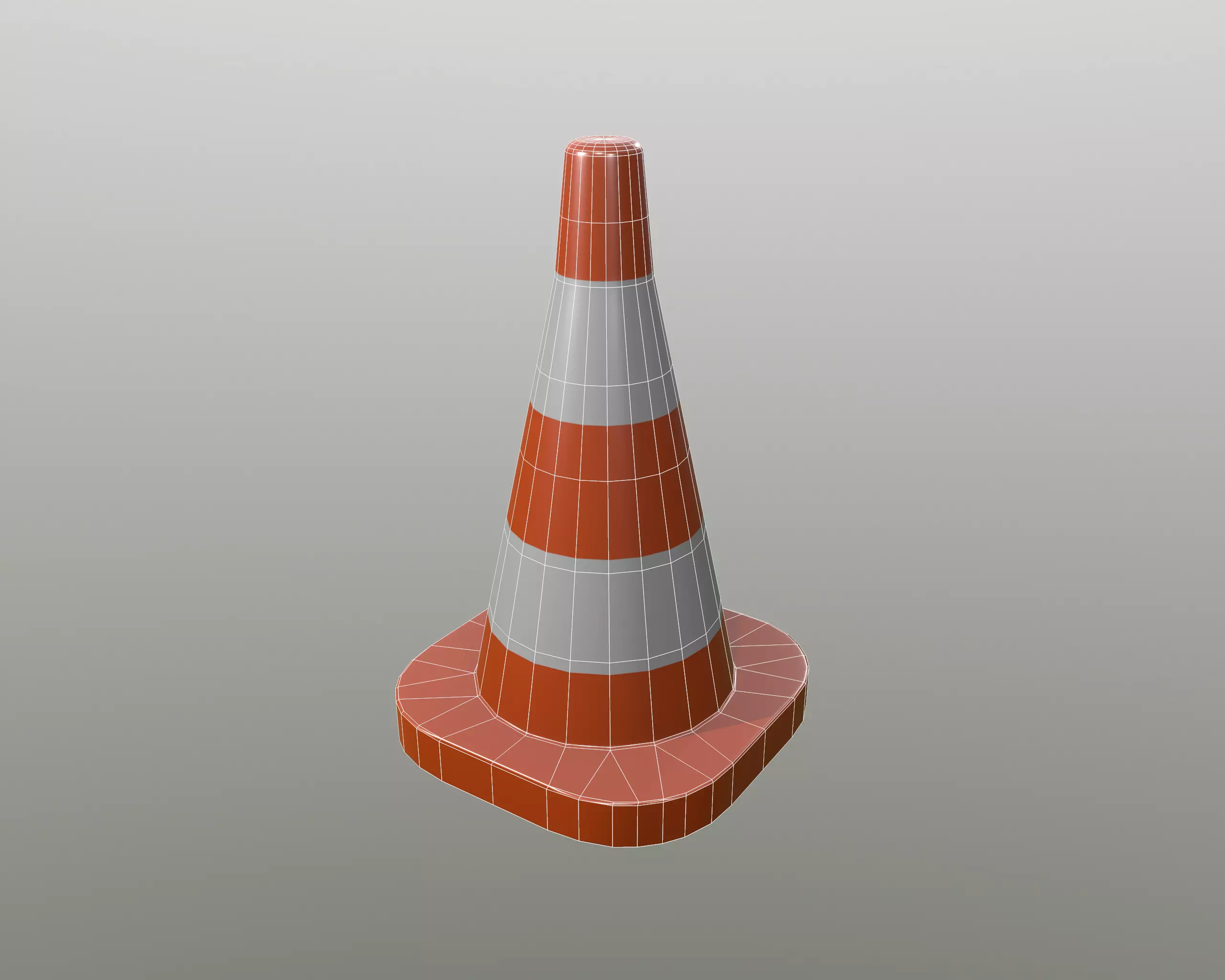 Traffic cone 3D low poly model Free low-poly 3D model_1