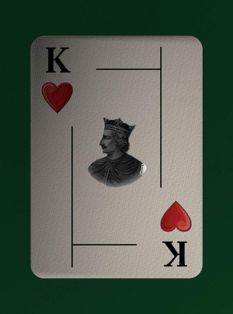 Deck of cards Low-poly 3D model_1