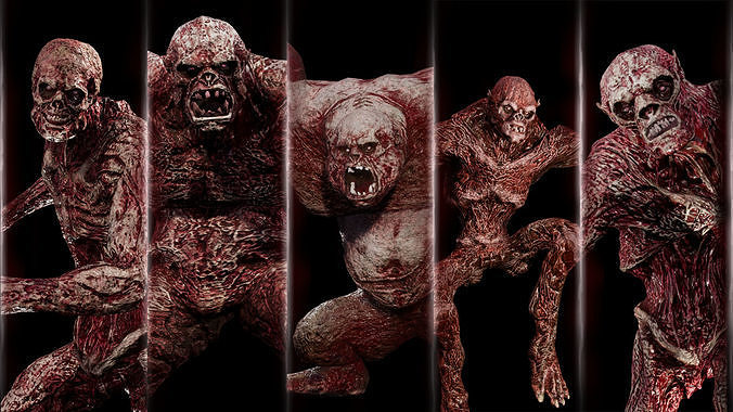 Pack of Mummies-Zombies 3D Model Collection