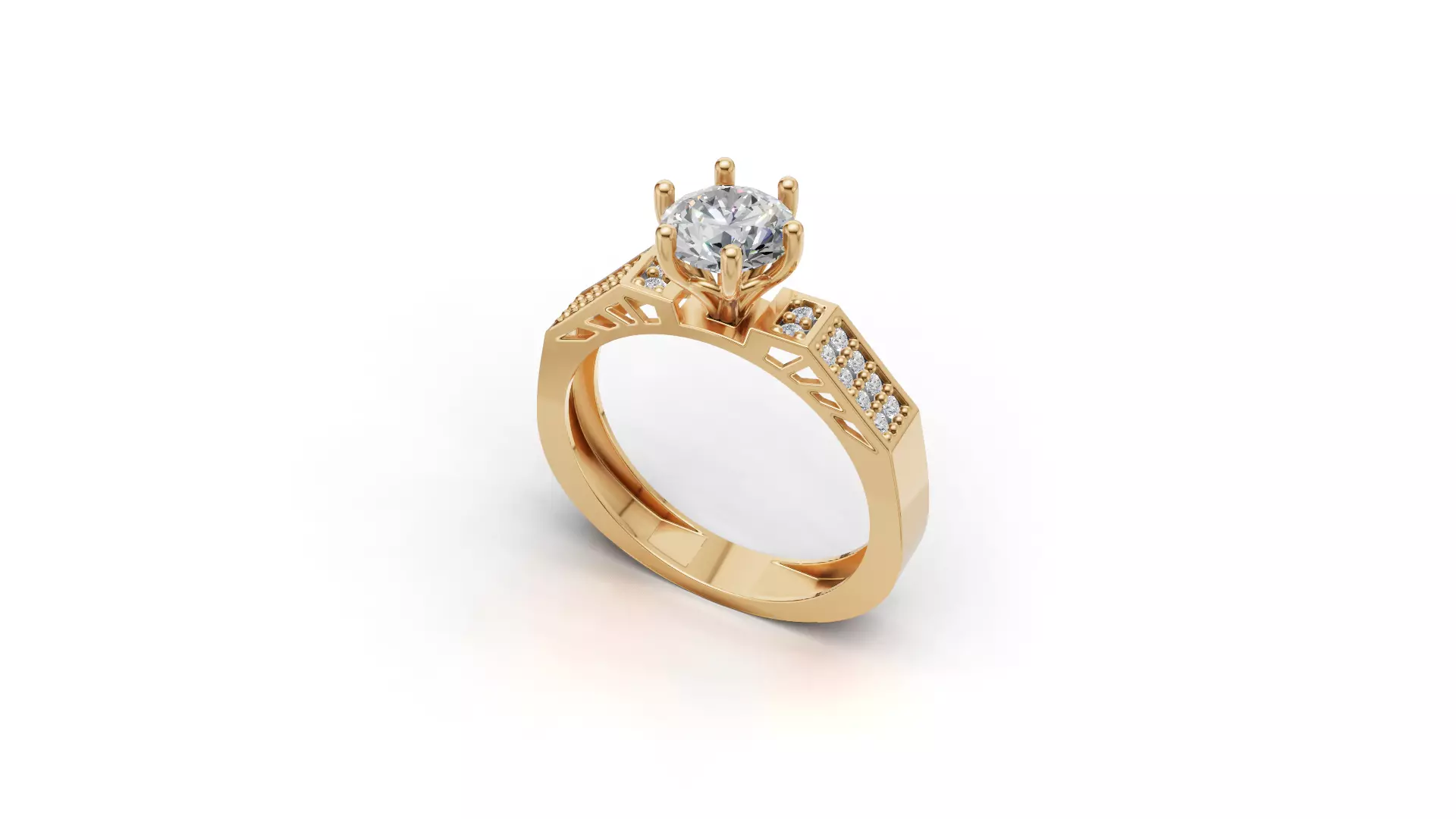 Solitaire Ring 08 3D print model_0