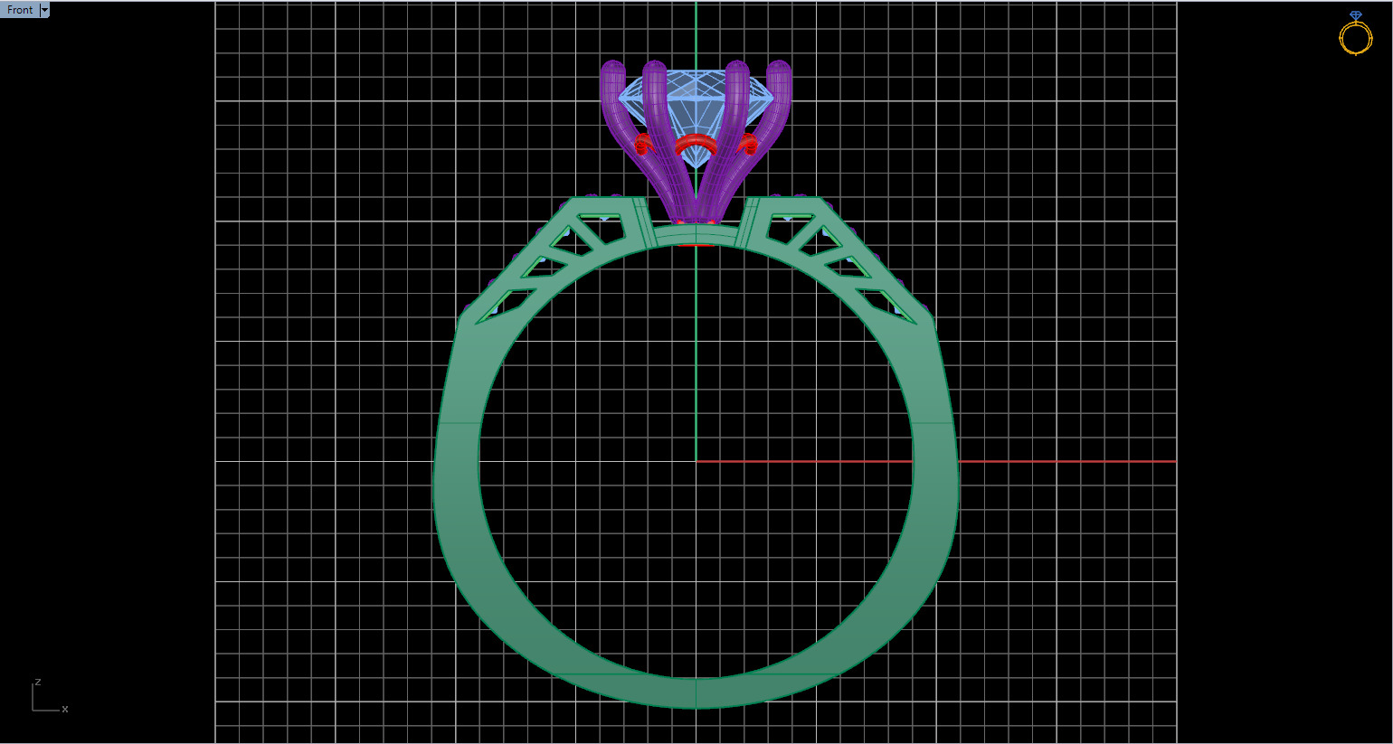 Solitaire Ring 08 3D print model_4