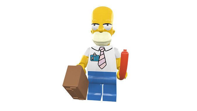 3D print minifigure - Homer The Simpsons 3D print model