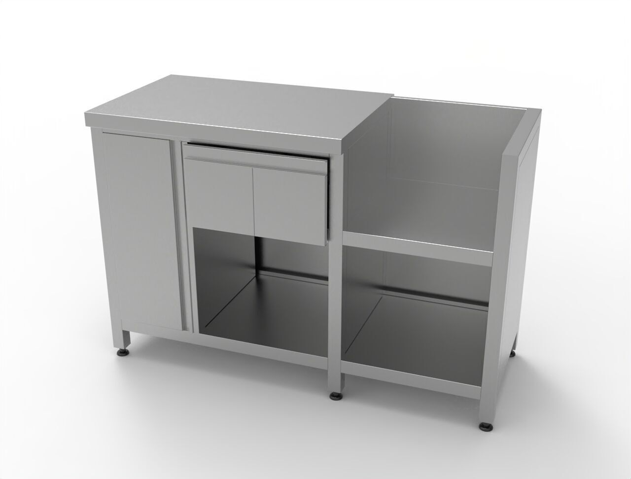 BASE CABINET WITH GRILL  3D model_7