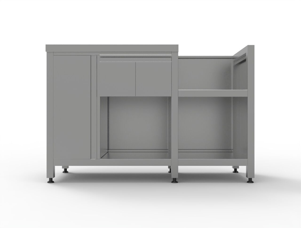 BASE CABINET WITH GRILL  3D model_6