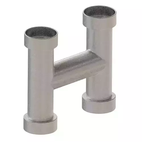 Steel H Pipe Fitting 3D print model