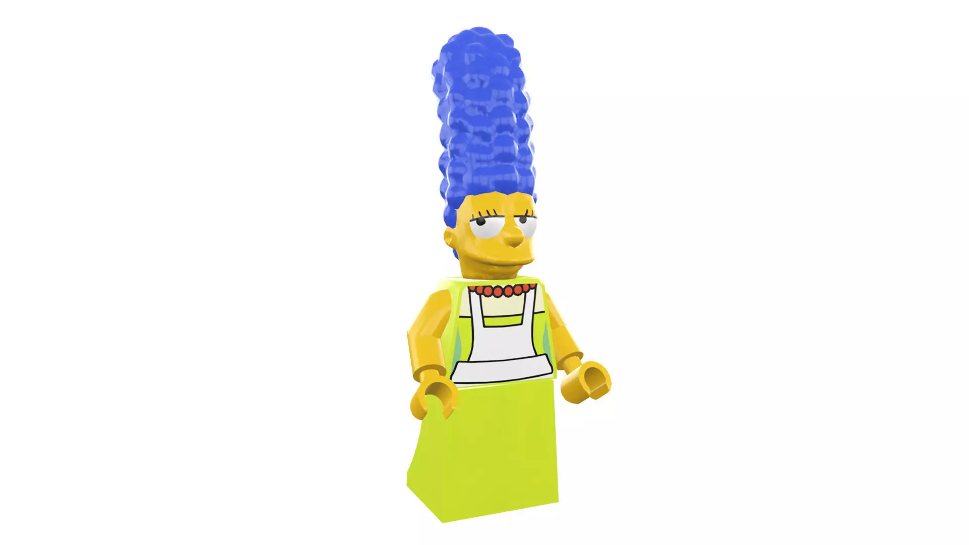 Marge The Simpsons Brick Minifigure - STL and UV Printing 3D print model