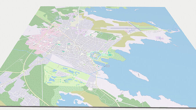 Cityscape Kuressaare Estonia 3D model