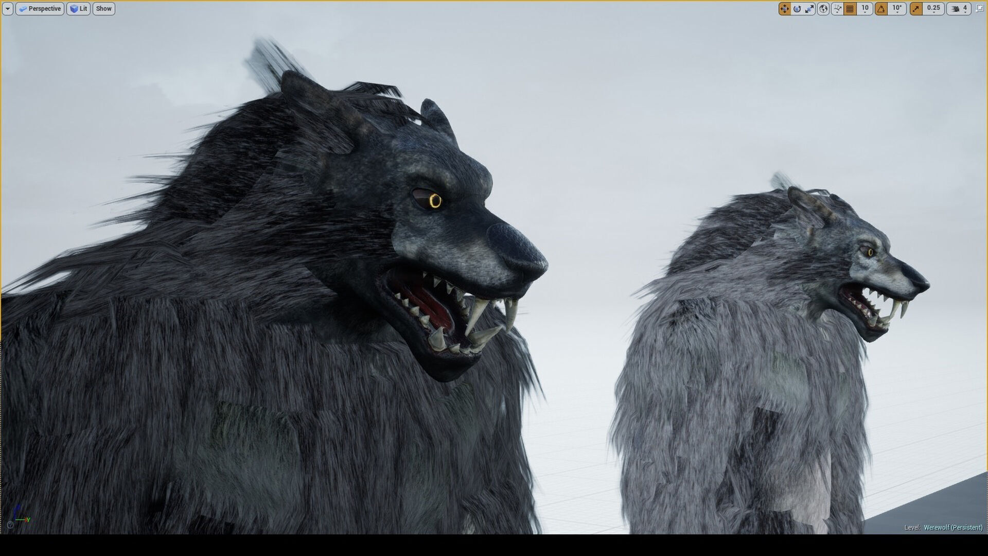 Werewolf low-poly game engine ready 3D model Low-poly 3D model_5