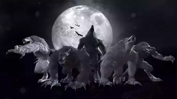 Werewolf low-poly game engine ready 3D model Low-poly 3D model Werewolf low-poly game engine ready 3D model Low-poly 3D model