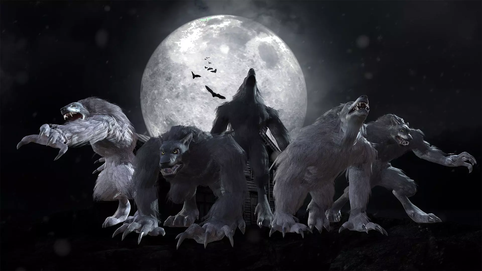 Werewolf low-poly game engine ready 3D model Low-poly 3D model_0