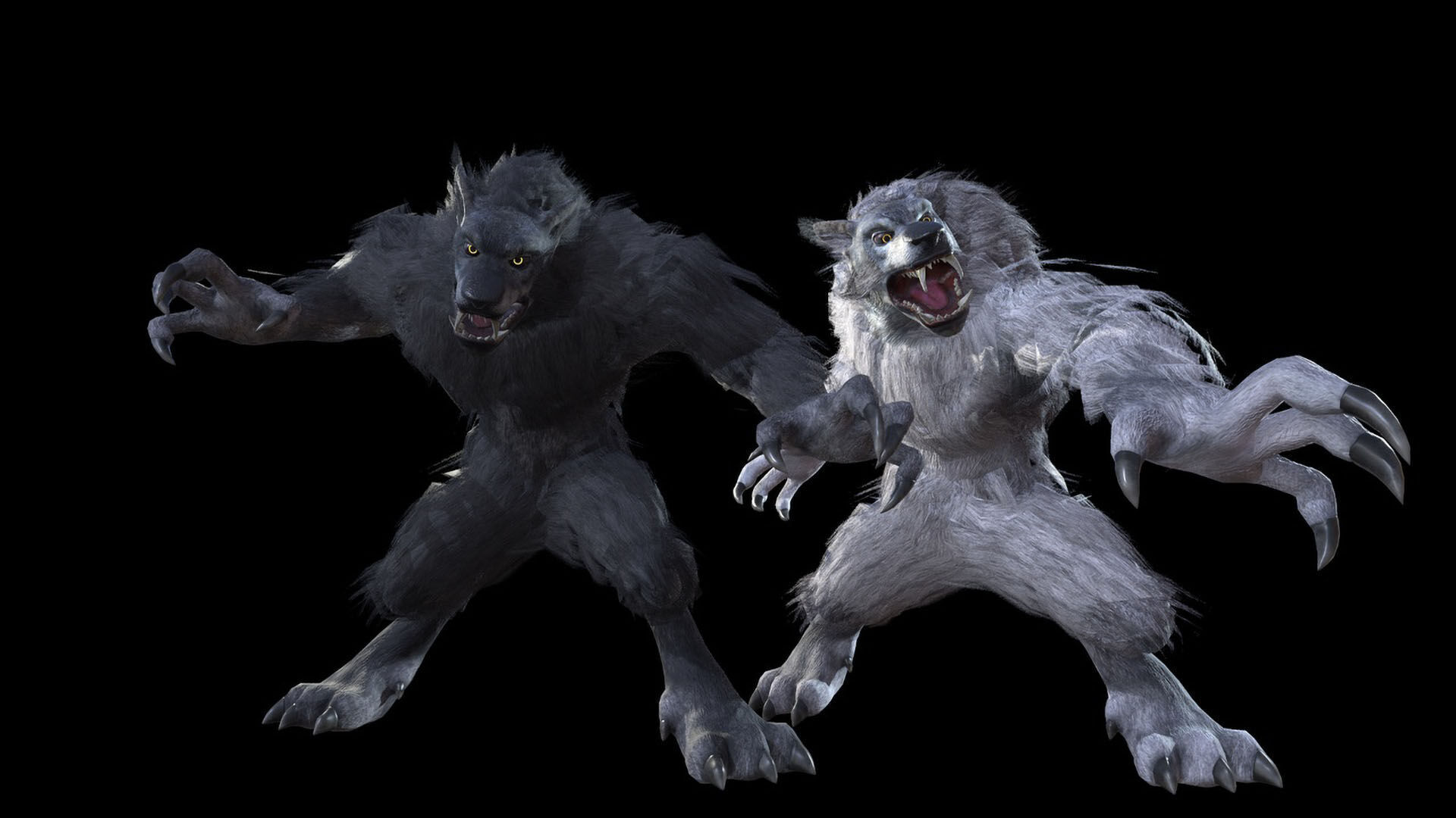 Werewolf low-poly game engine ready 3D model Low-poly 3D model_4