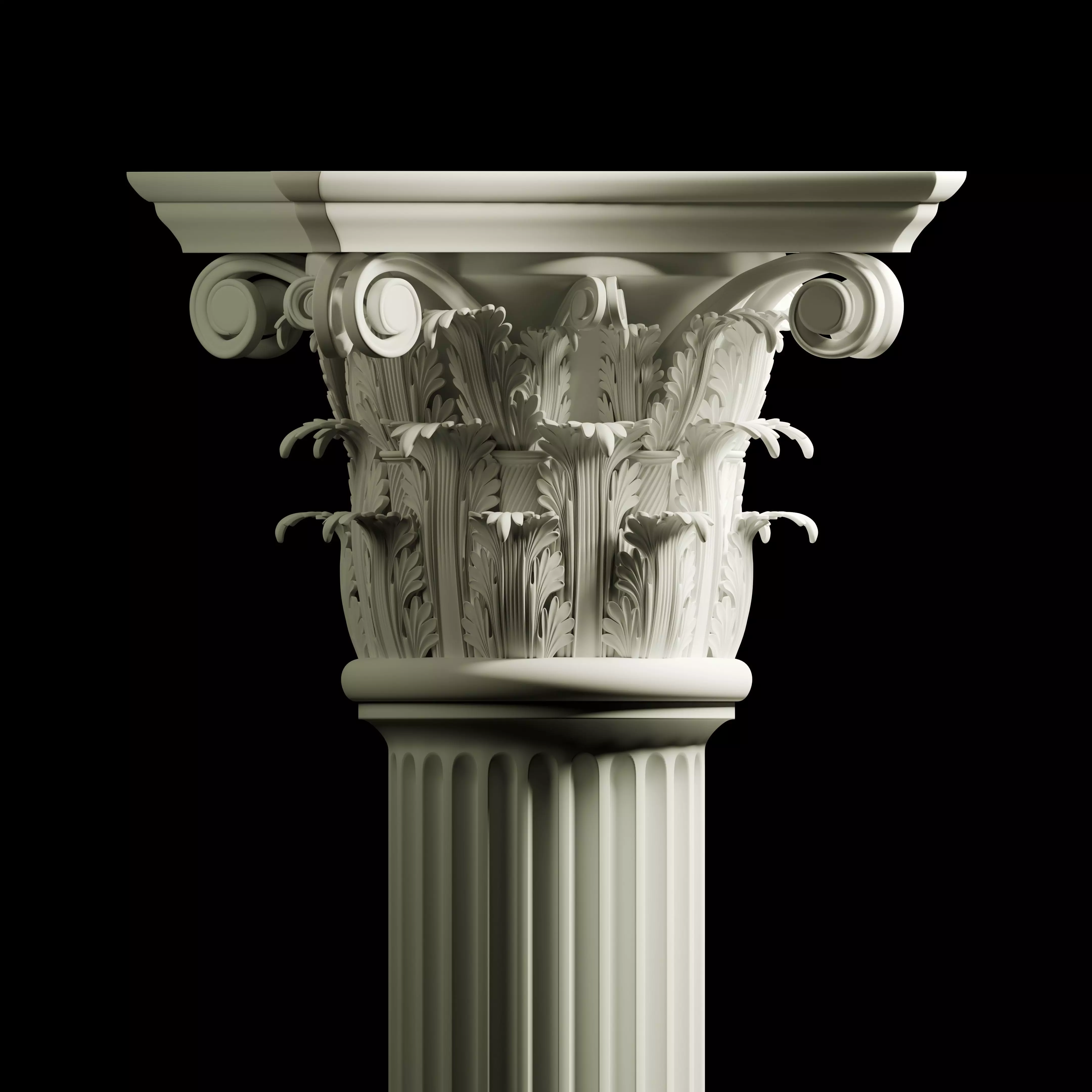 Ancient Style Roman Pillar - Corinthian Column 3D model