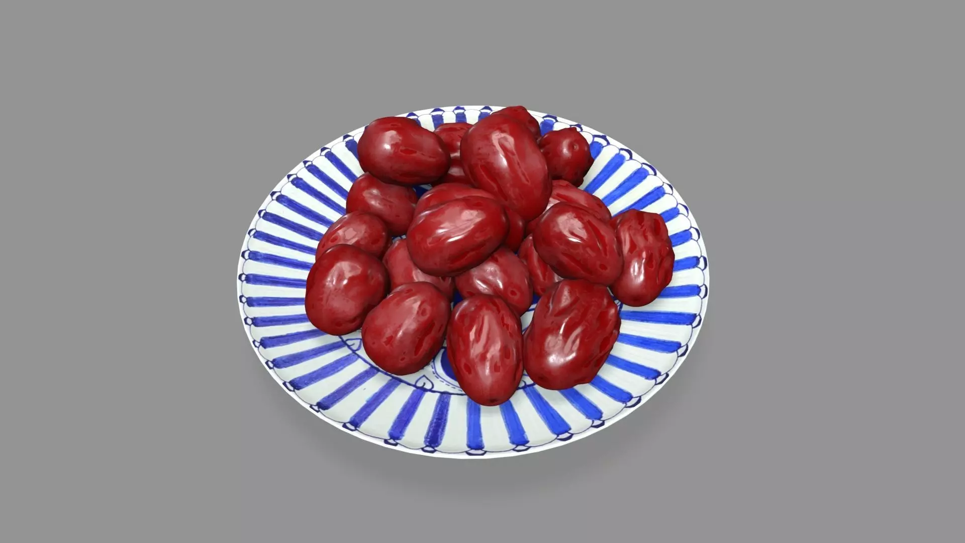 jujube fruit  Low-poly 3D model_0