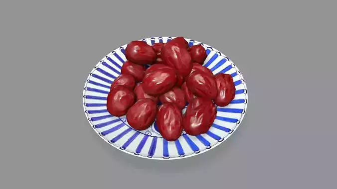 jujube fruit  Low-poly 3D model