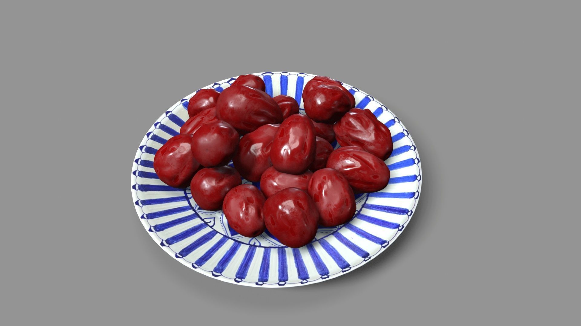 jujube fruit  Low-poly 3D model_3