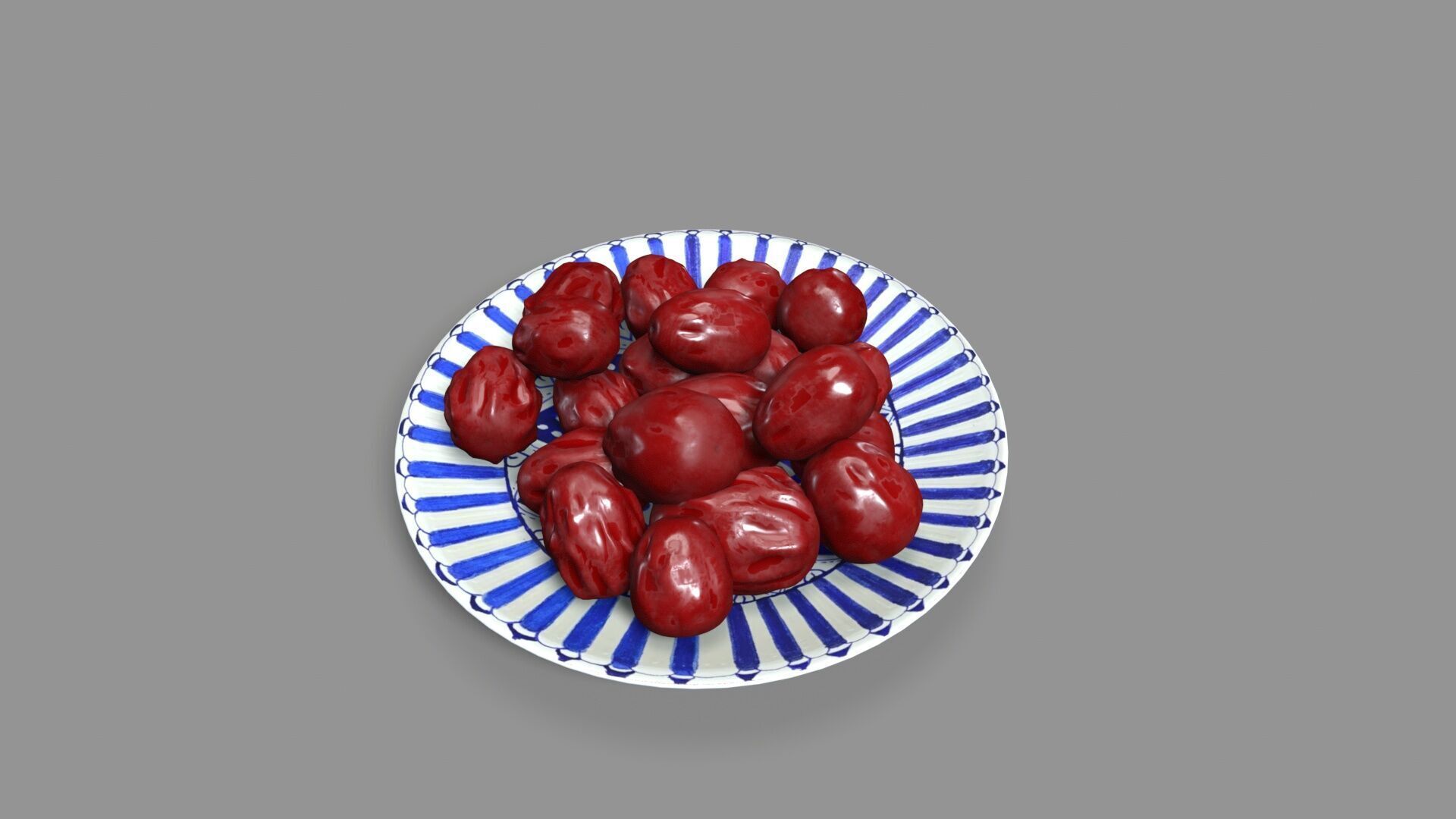 jujube fruit  Low-poly 3D model_1