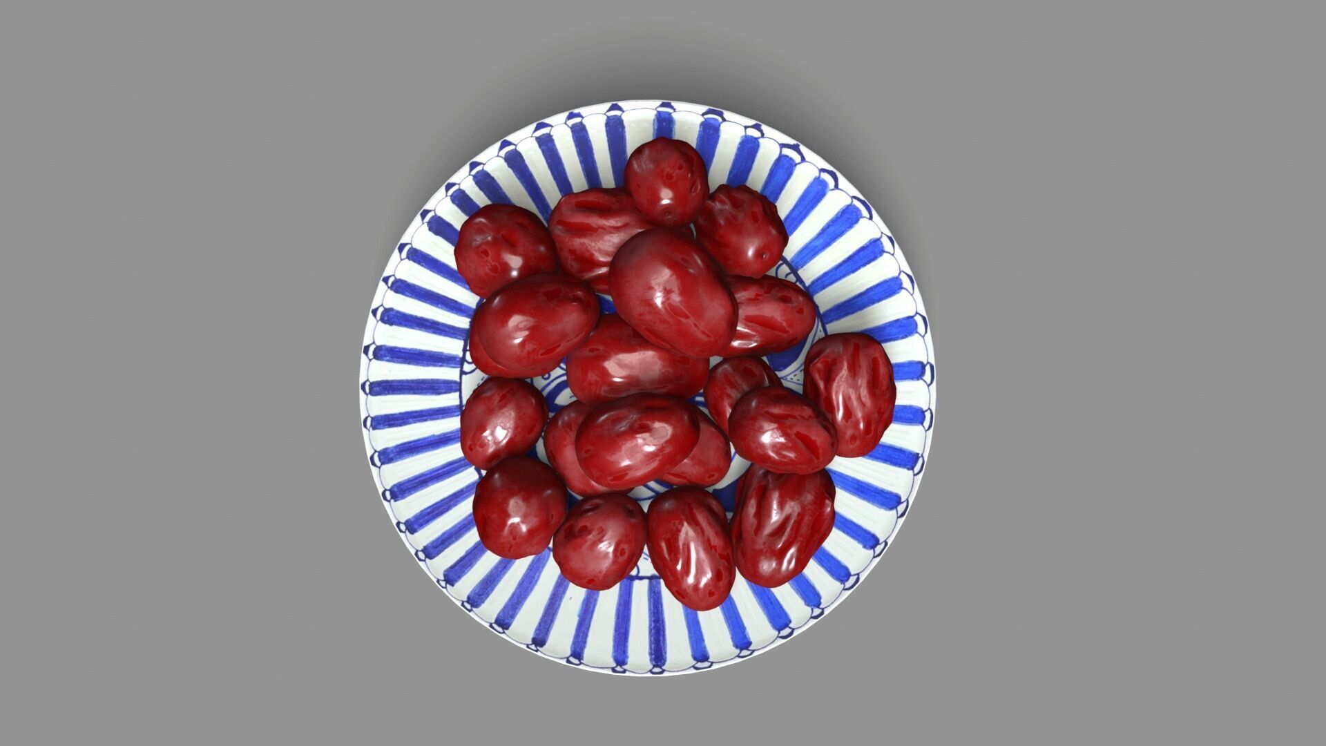 jujube fruit  Low-poly 3D model_4