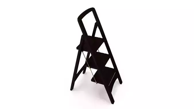 3 - Step Aluminum Folding Step Ladder 3D model