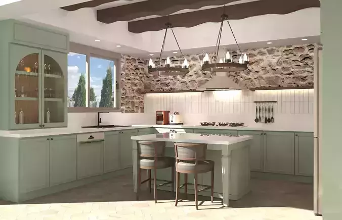 Country Style Kitchen Interior Design