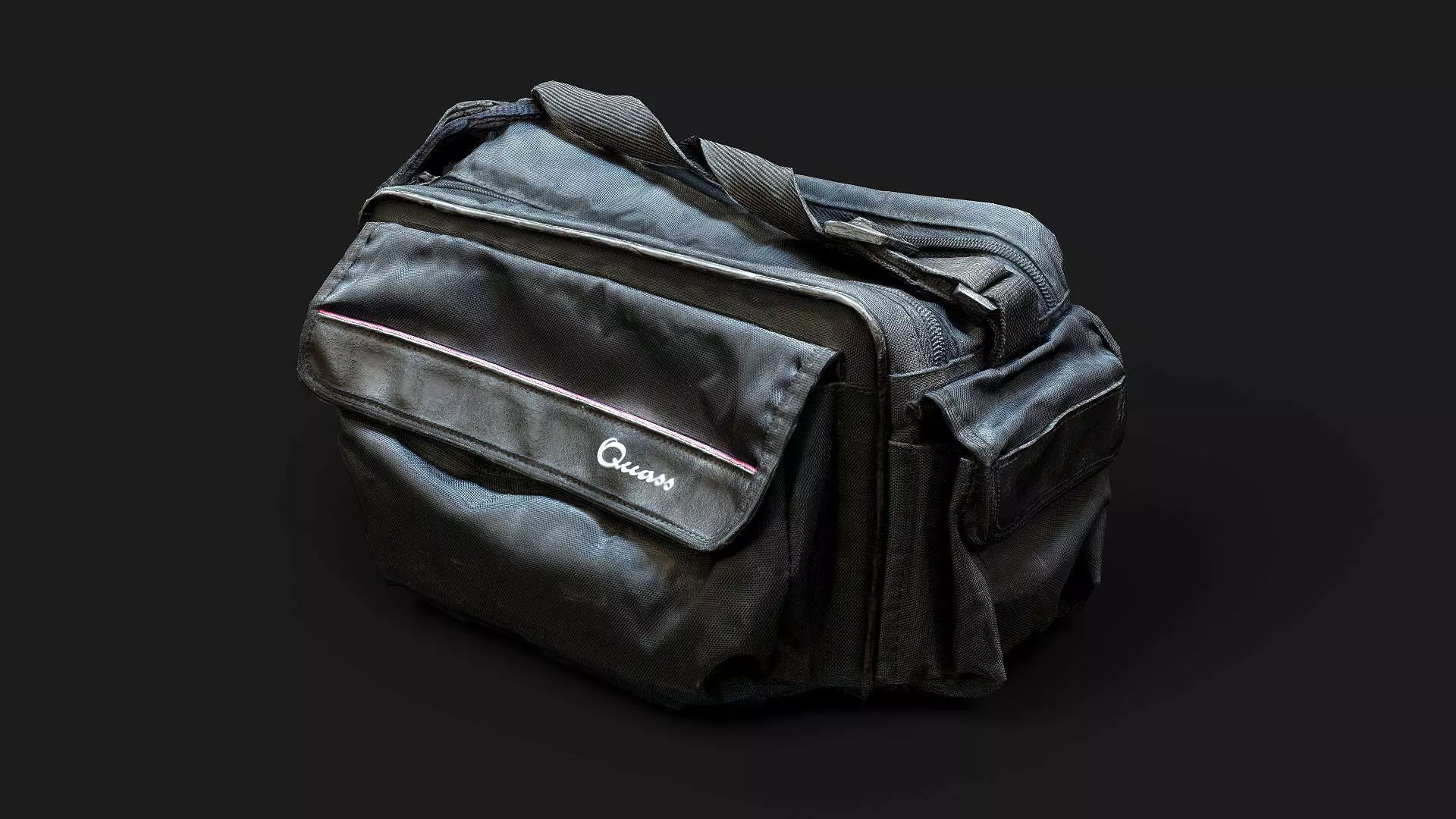 bag dirty cloth material old retro prop PBR photogrammetry Low-poly 3D model_0