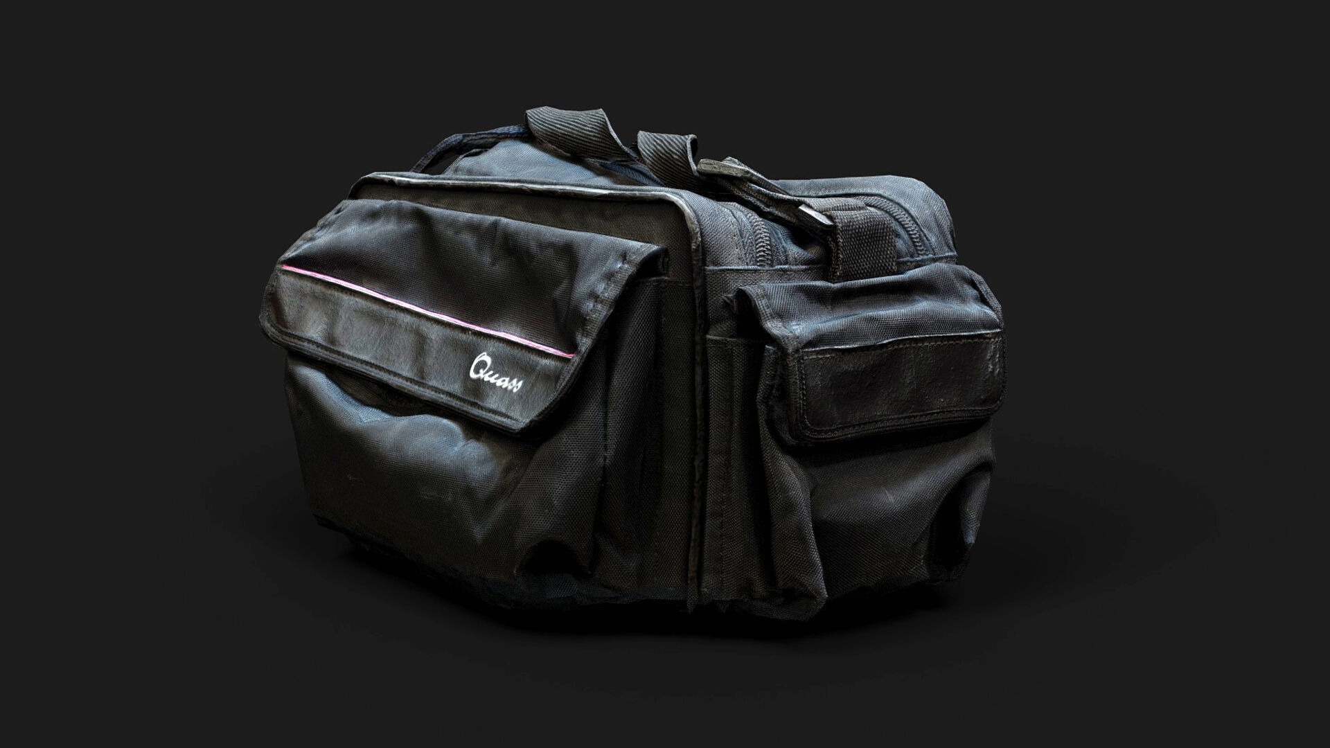 bag dirty cloth material old retro prop PBR photogrammetry Low-poly 3D model_5