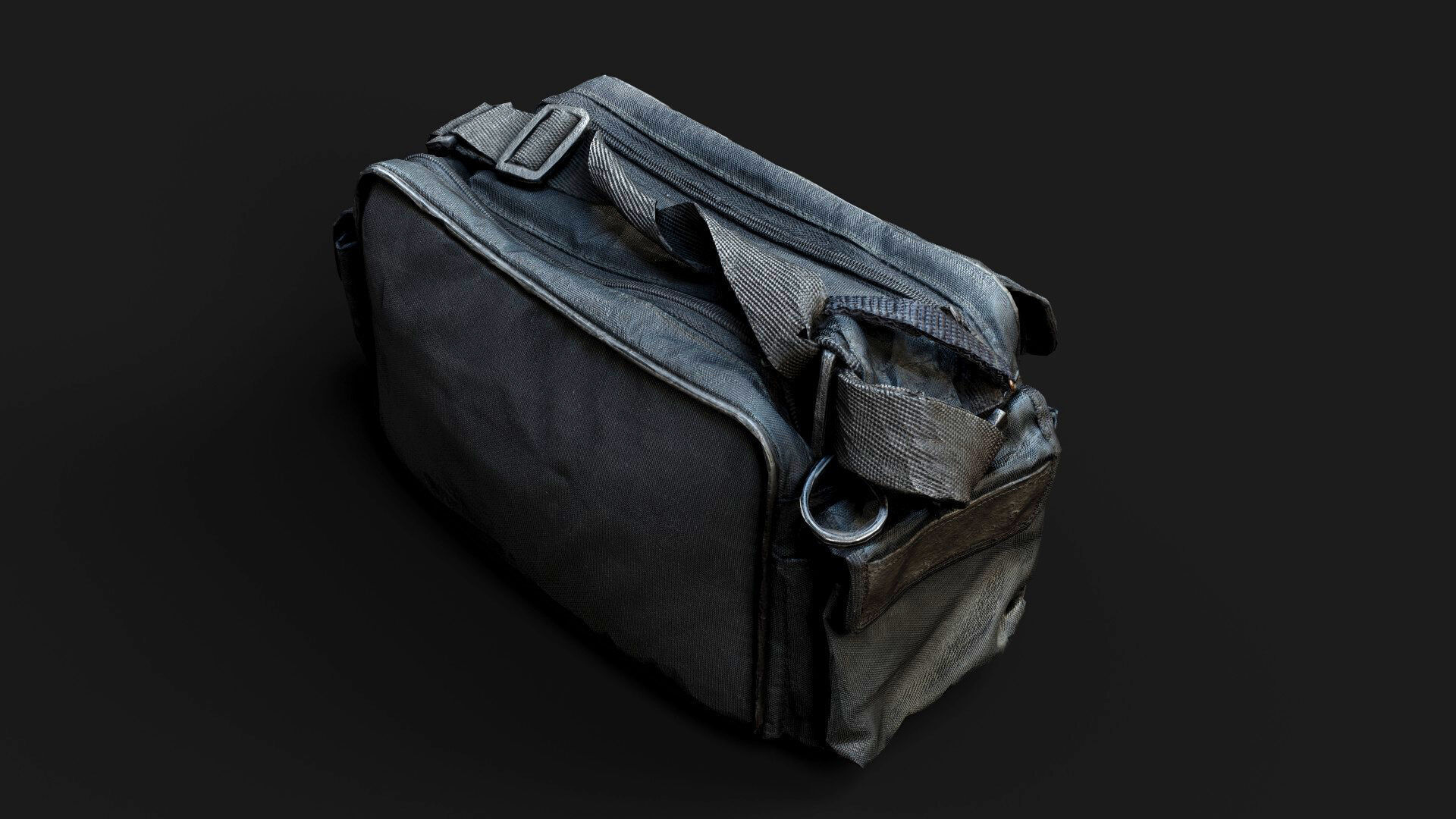 bag dirty cloth material old retro prop PBR photogrammetry Low-poly 3D model_6