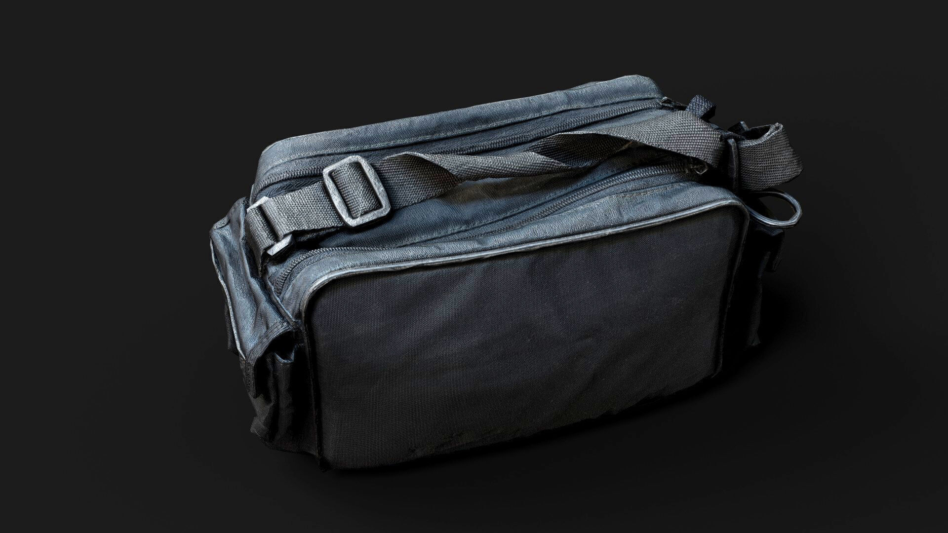 bag dirty cloth material old retro prop PBR photogrammetry Low-poly 3D model_3