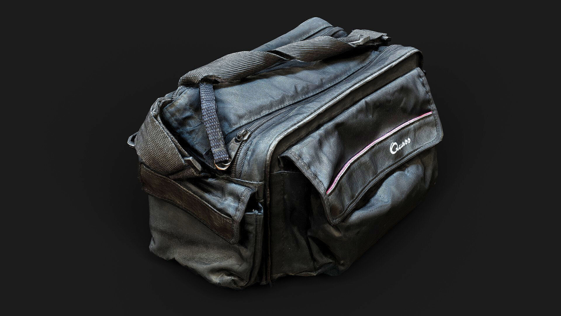 bag dirty cloth material old retro prop PBR photogrammetry Low-poly 3D model_1