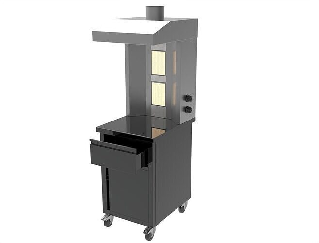 Gas shawerma machine - GRILL  3D model