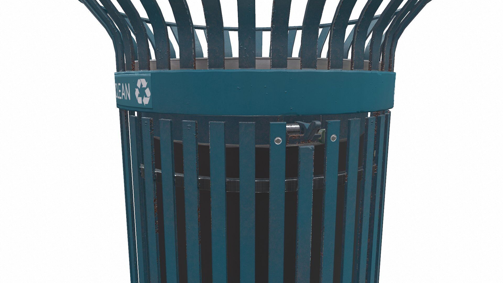 Trash Can Low-poly PBR Low-poly 3D model_10