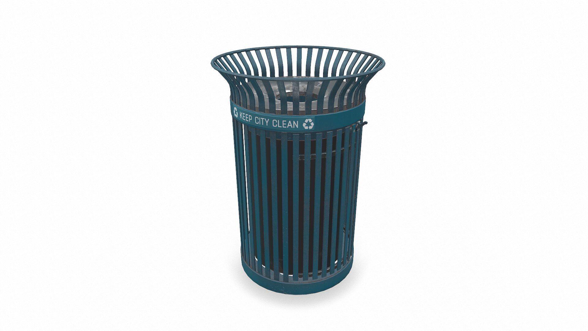Trash Can Low-poly PBR Low-poly 3D model_2