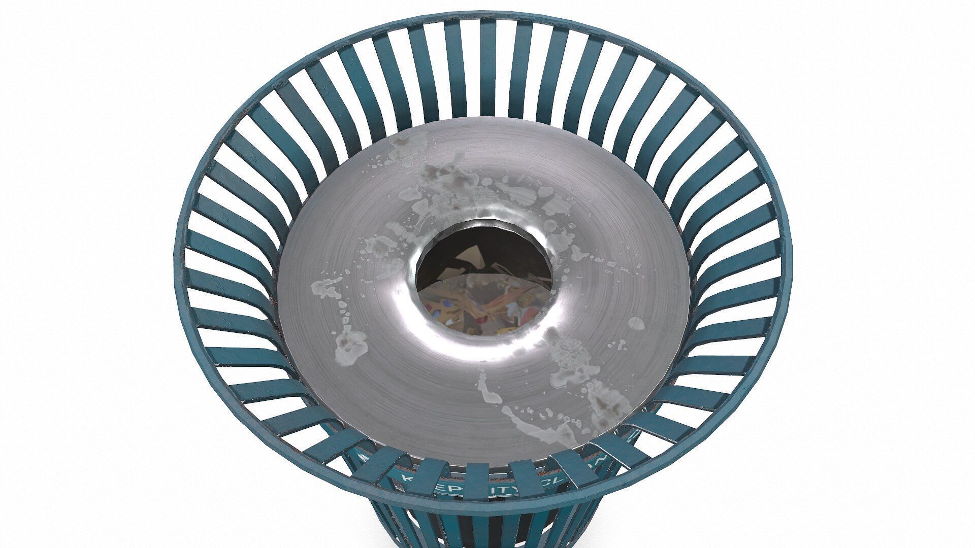 Trash Can Low-poly PBR Low-poly 3D model_7