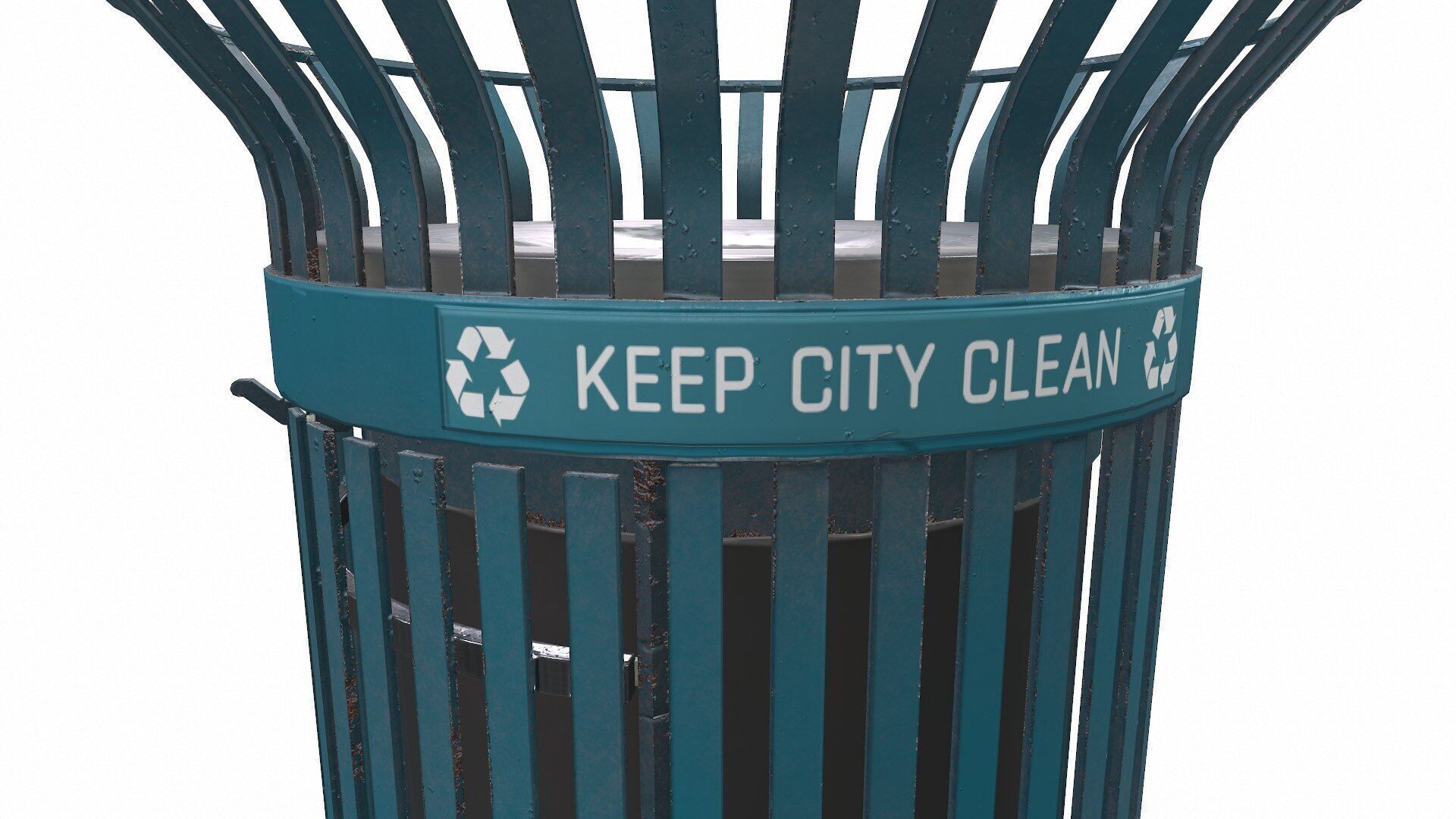 Trash Can Low-poly PBR Low-poly 3D model_9