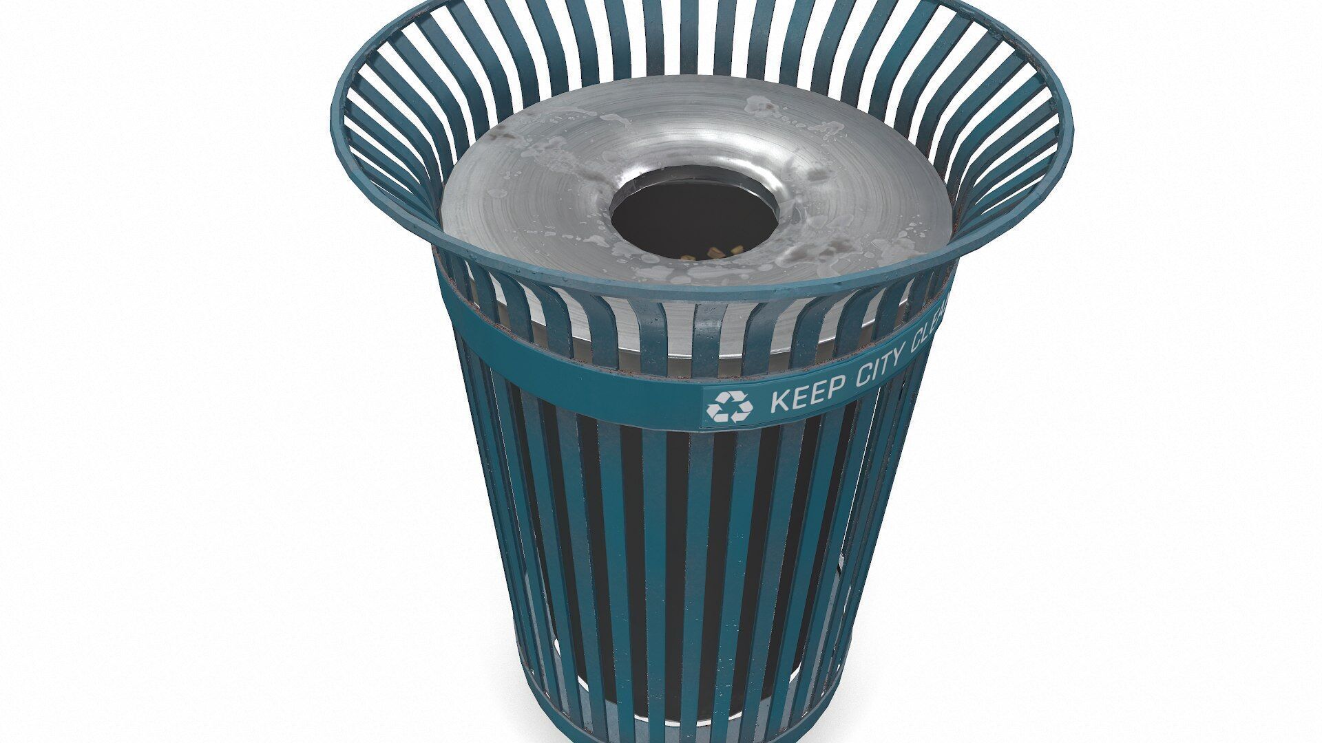 Trash Can Low-poly PBR Low-poly 3D model_13