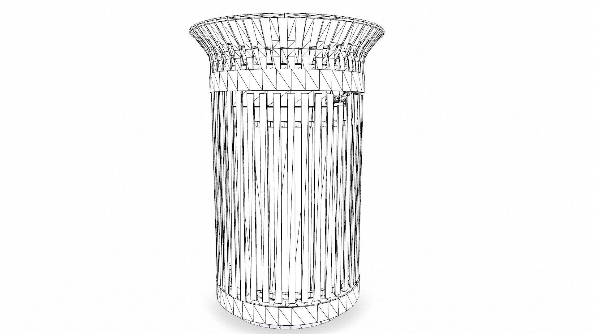 Trash Can Low-poly PBR Low-poly 3D model_19