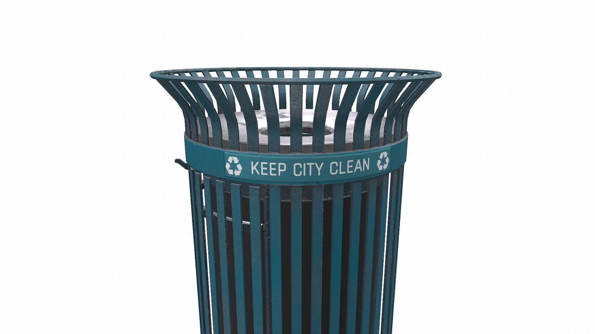 Trash Can Low-poly PBR Low-poly 3D model_6