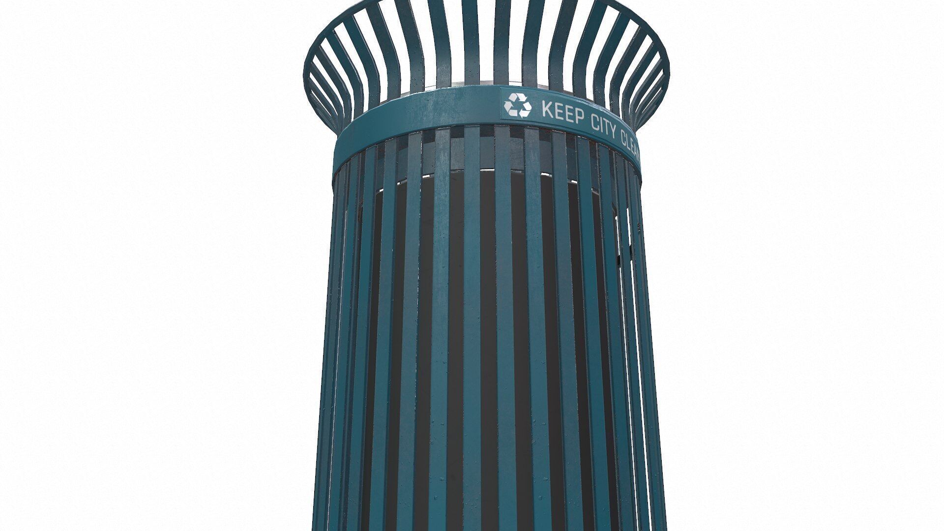 Trash Can Low-poly PBR Low-poly 3D model_12