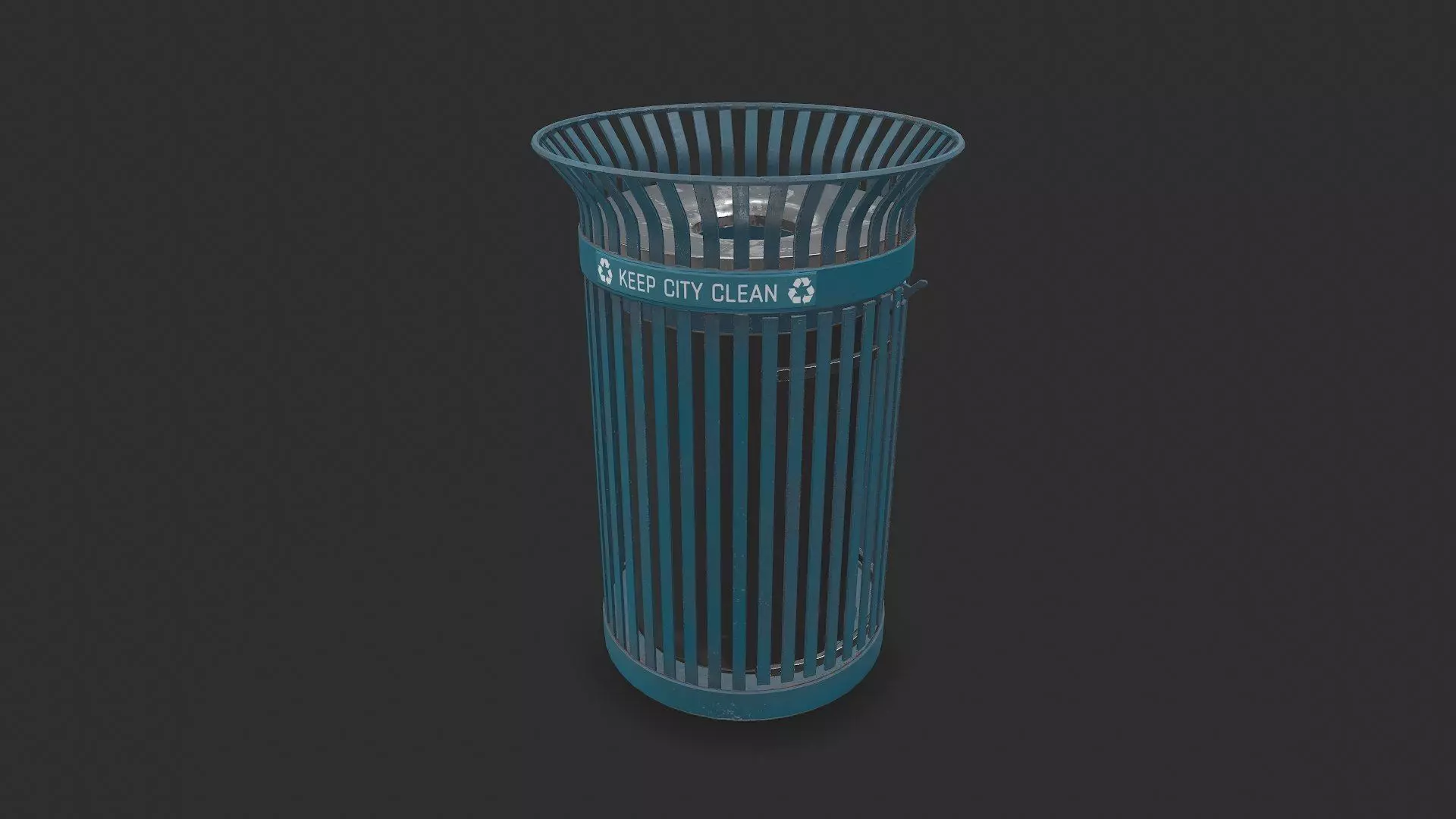 Trash Can Low-poly PBR Low-poly 3D model_0