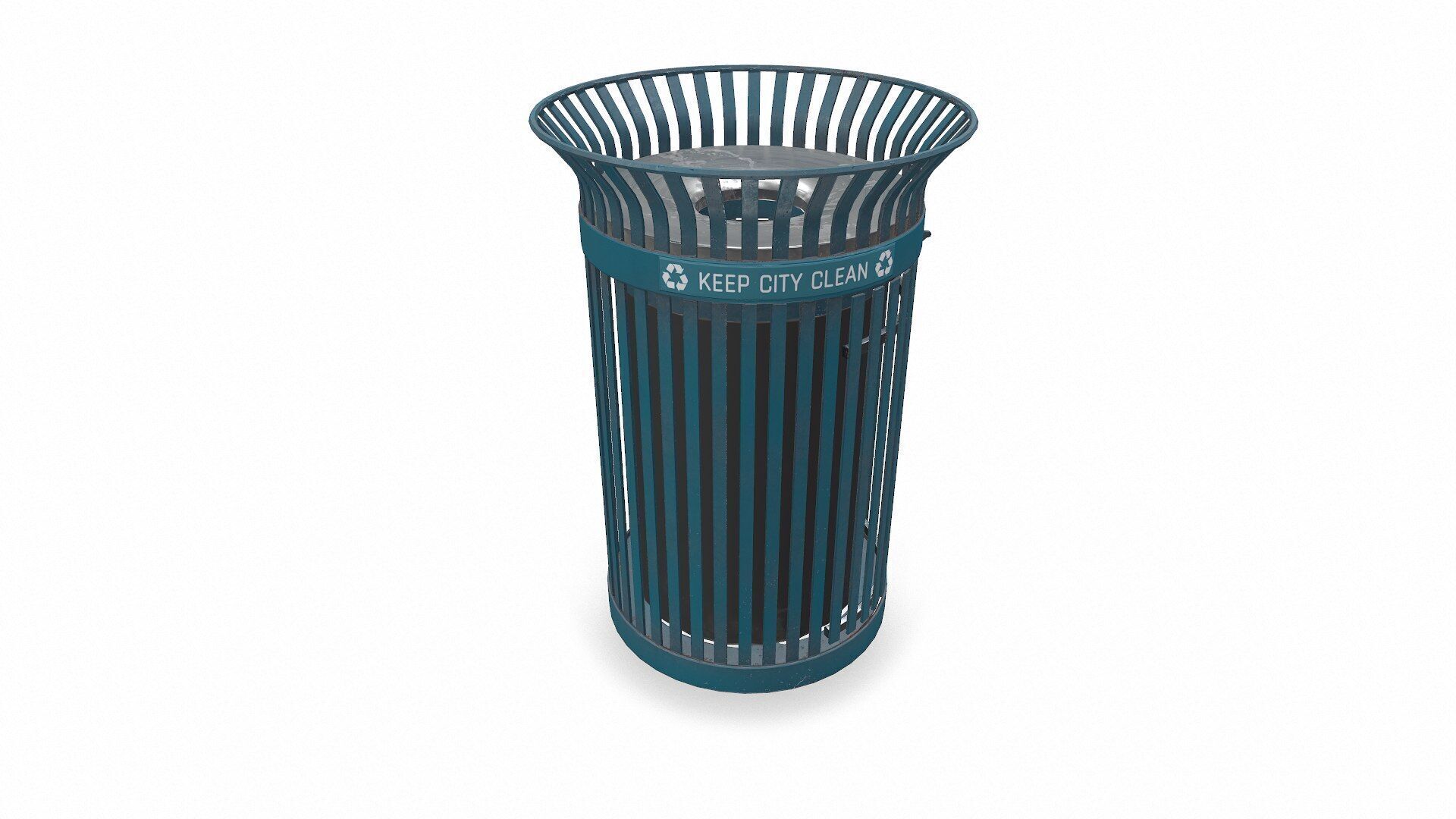 Trash Can Low-poly PBR Low-poly 3D model_14