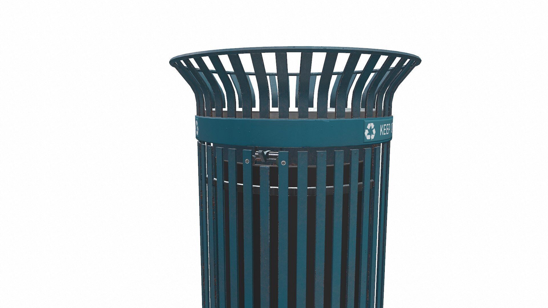 Trash Can Low-poly PBR Low-poly 3D model_5