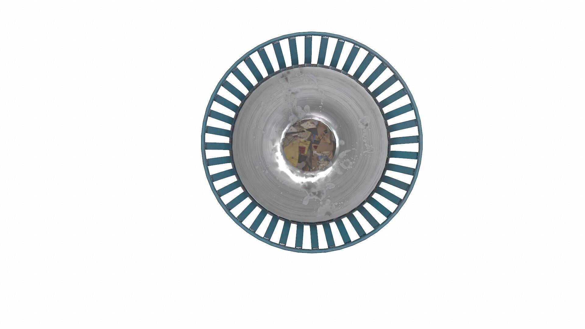 Trash Can Low-poly PBR Low-poly 3D model_15