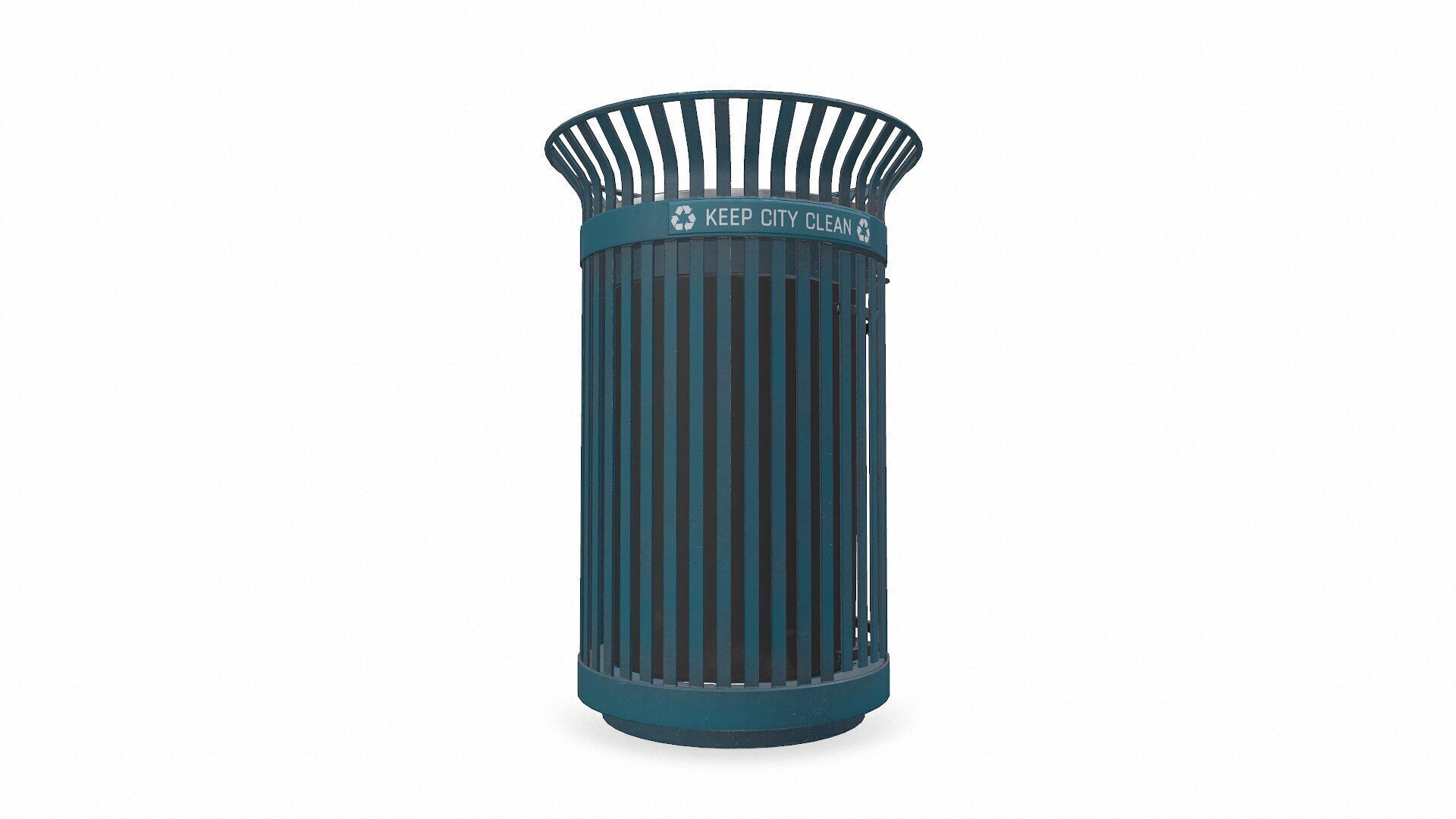Trash Can Low-poly PBR Low-poly 3D model_3